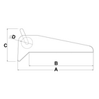 Musone di prua 458 mm inox