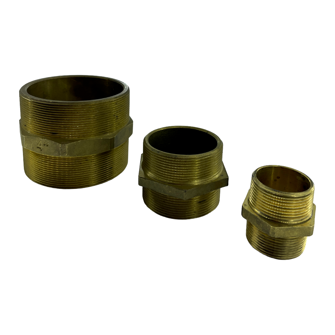 Nipplo Doppio Maschio/Maschio in Ottone (Raccordo Diritto)