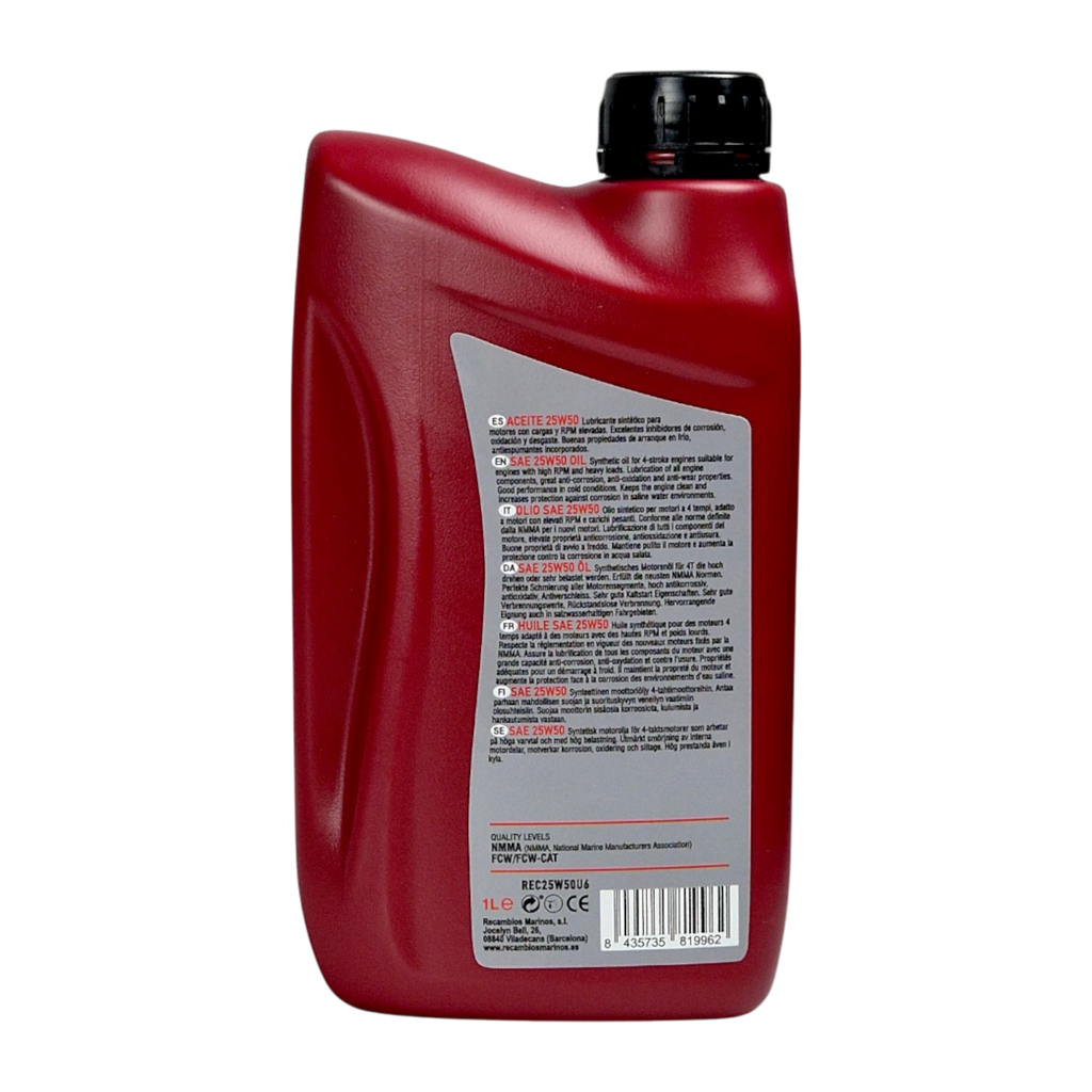 Olio Motore Marino 4 tempi Reclube 25W-50 Racing