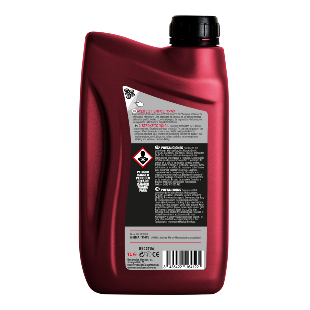 Olio miscela Reclube per motori fuoribordo 2 tempi Certificato NMMA TC-W3