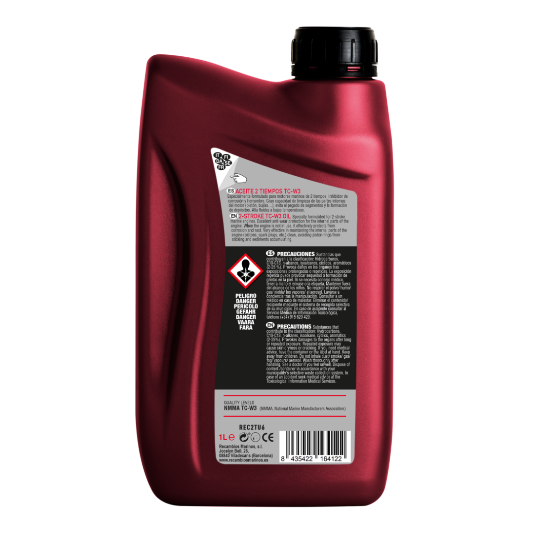 Olio miscela Reclube per motori fuoribordo 2 tempi Certificato NMMA TC-W3