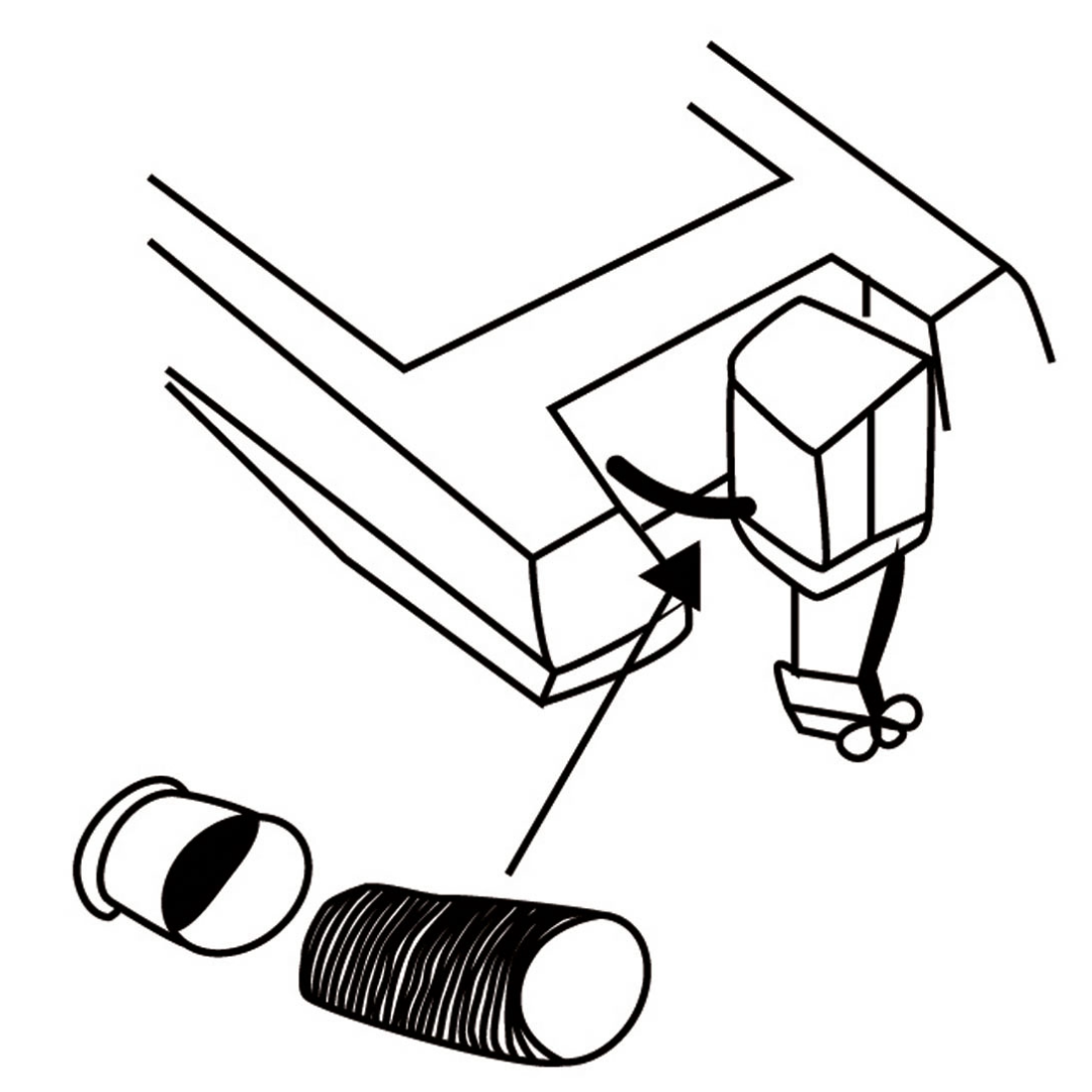 Black flexible cable duct Ø 50 mm x 80 cm