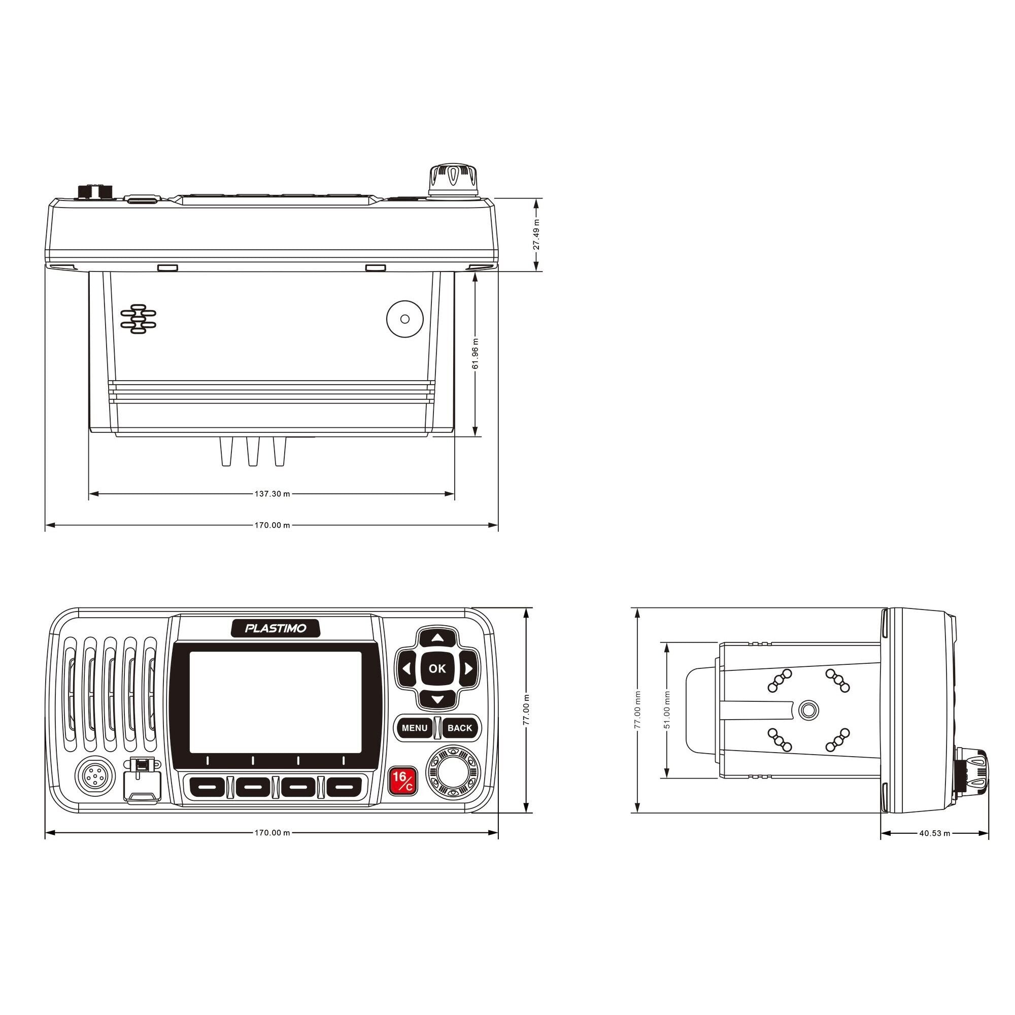 VHF fisso Plastimo FX-500