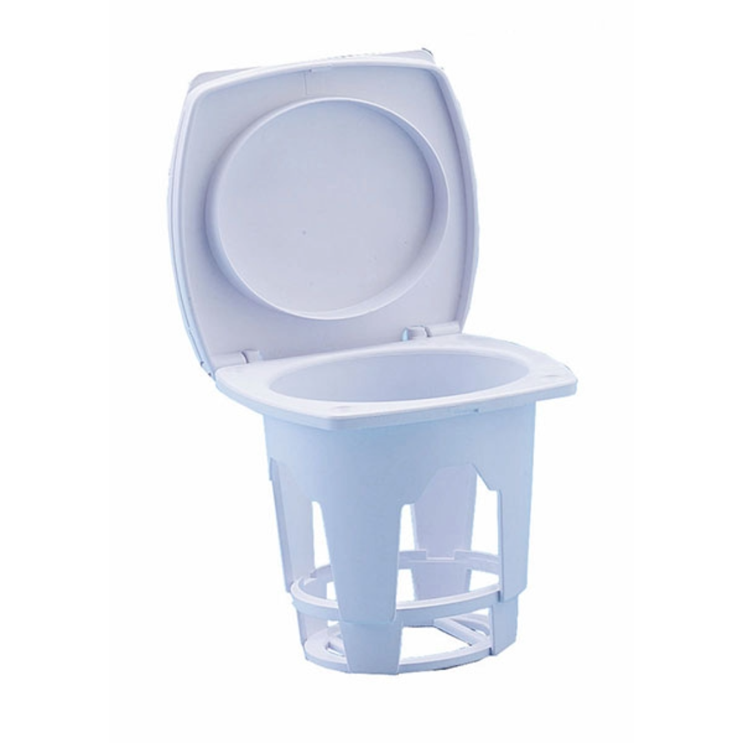 Oval shower box, white RAL 9003