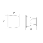 Box porta doccetta ovale bianco RAL 9003