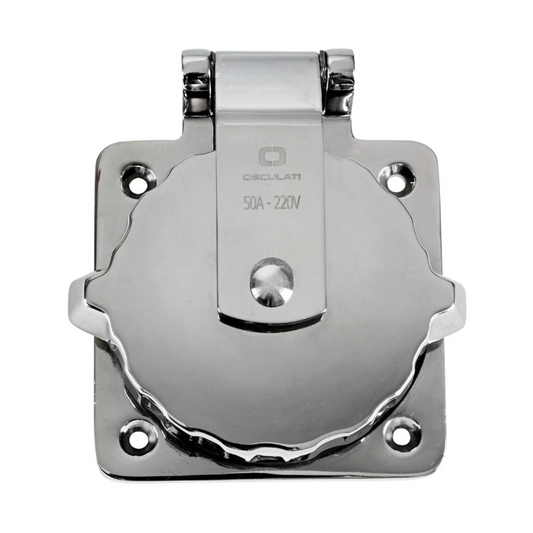 Presa a incasso Shore power 16 amp inox
