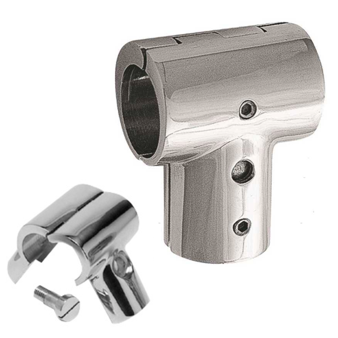 Raccordo inox a T 90° apribile Ø 25 mm "pesante"