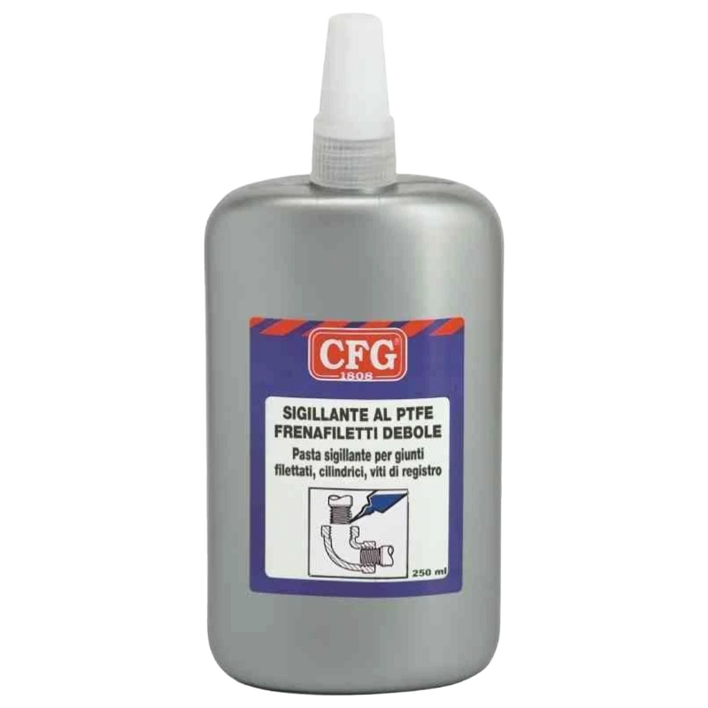 Sigillante frenafiletti al PTFE per raccorderia, viteria inox, metalli teneri