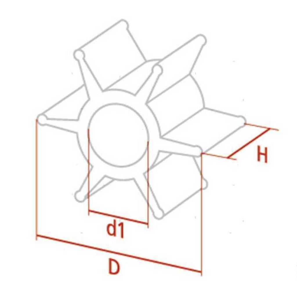 Girante per motori Yamaha / Selva / Parsun 6E0-44352-00