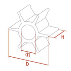 Girante per motori Yamaha / Selva / Parsun 6E0-44352-00