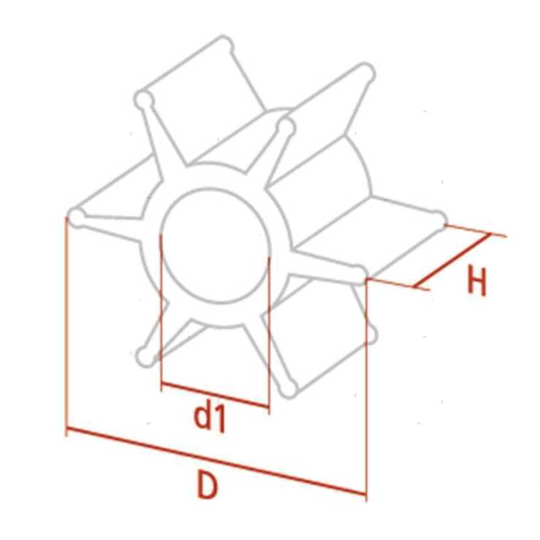Girante per motori Yamaha / Selva / Parsun 6E0-44352-00
