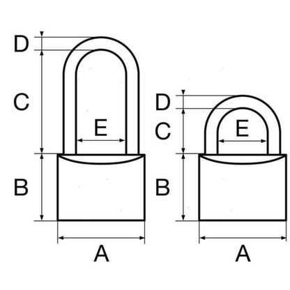 Kit Lucchetti 4+1 in acciaio inox stessa chiave