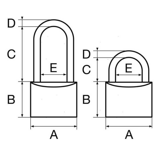 Kit Lucchetti 4+1 in acciaio inox stessa chiave