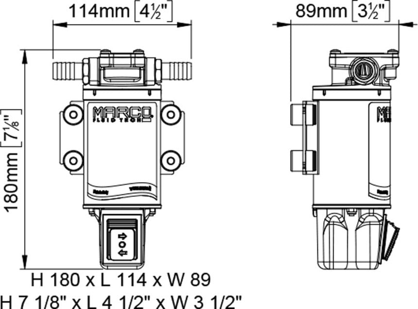 Pompa travaso diesel Marco UP3-R 12V