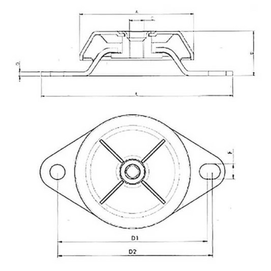 Supporto motore entrobordo antivibranti RM