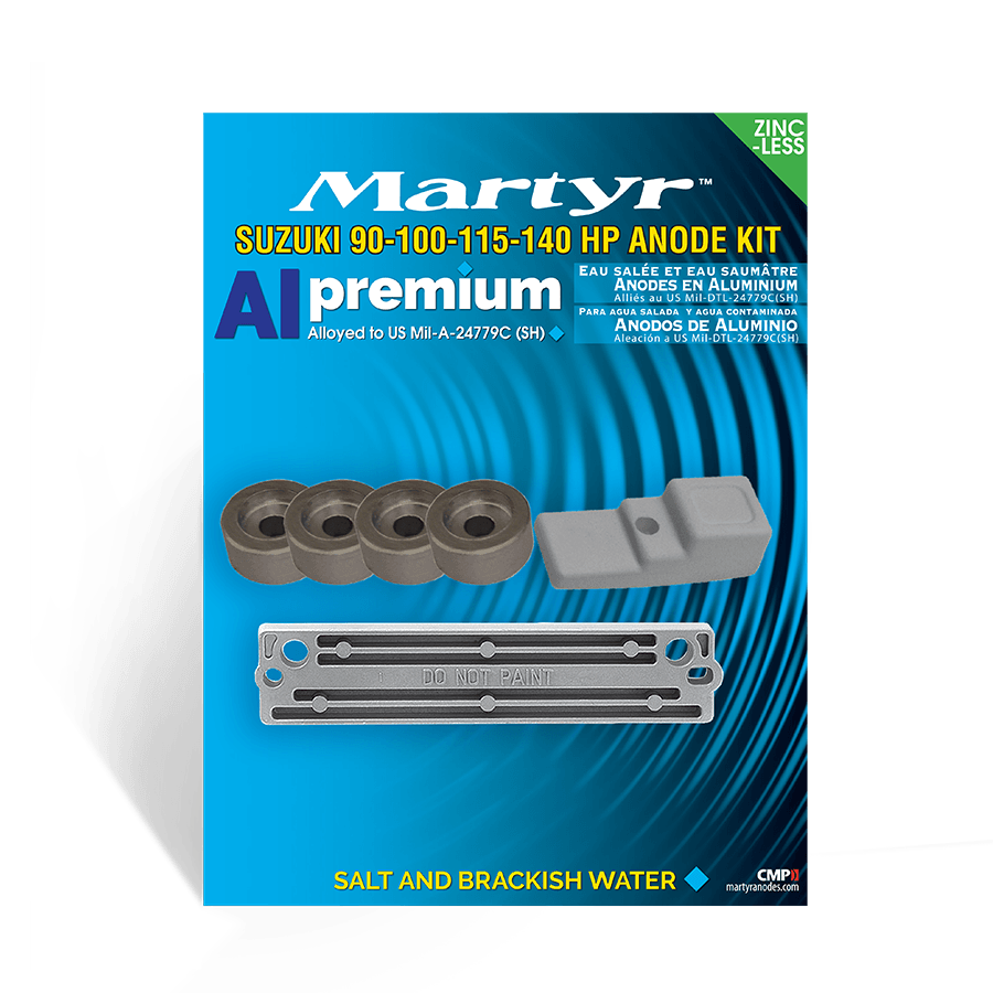 Suzuki 90/100/115/140 HP Aluminum Anode Kit