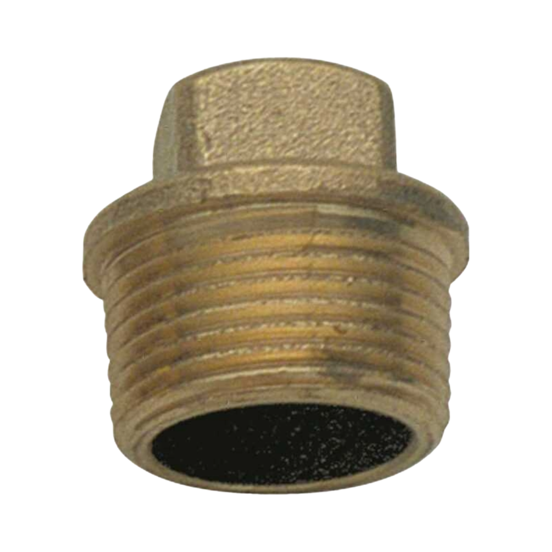 Tappo in ottone maschio con dado