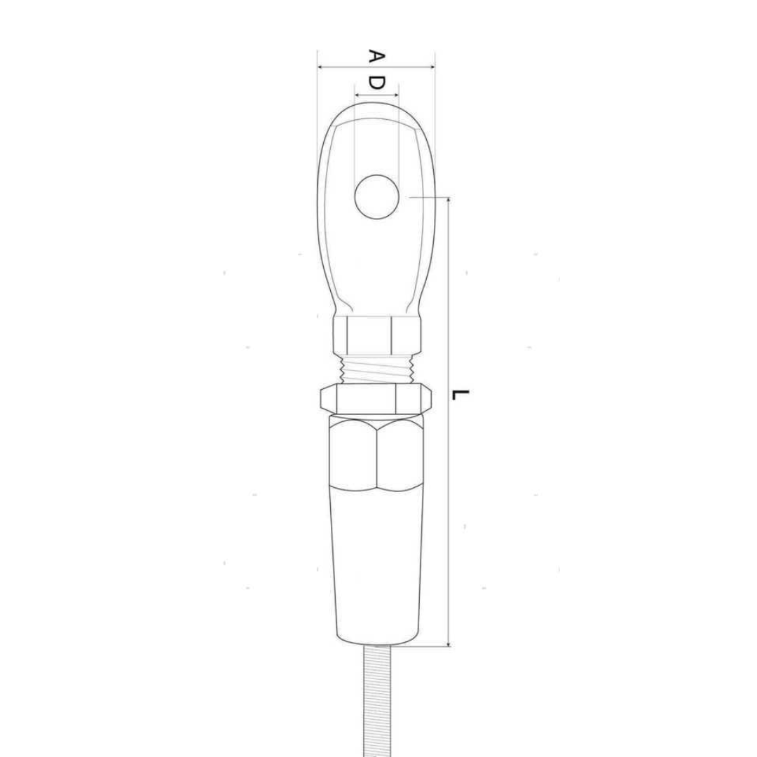 Terminale Rapido a Occhio per Cavo in Acciaio Inox AISI 316