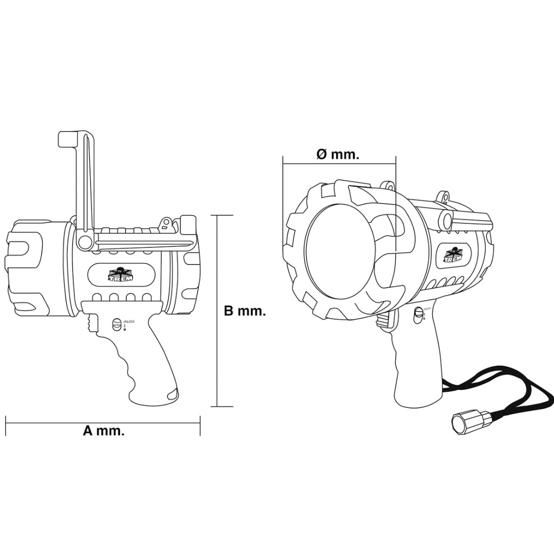 Torcia LED impermeabile 270 Lumen