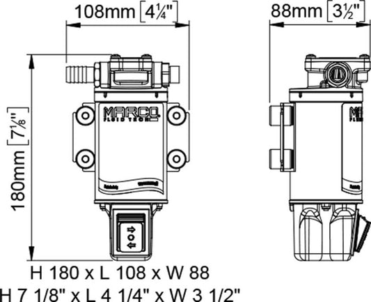 Pompa travaso oli diesel Marco UP3/OIL-R 12V