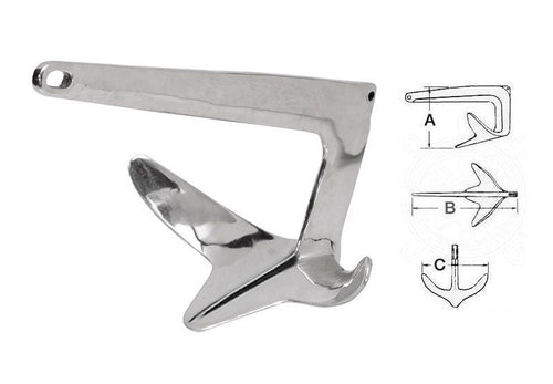 Ancora 3 wing in acciaio zincato