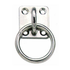 Anello con base a 4 fori in acciaio inox