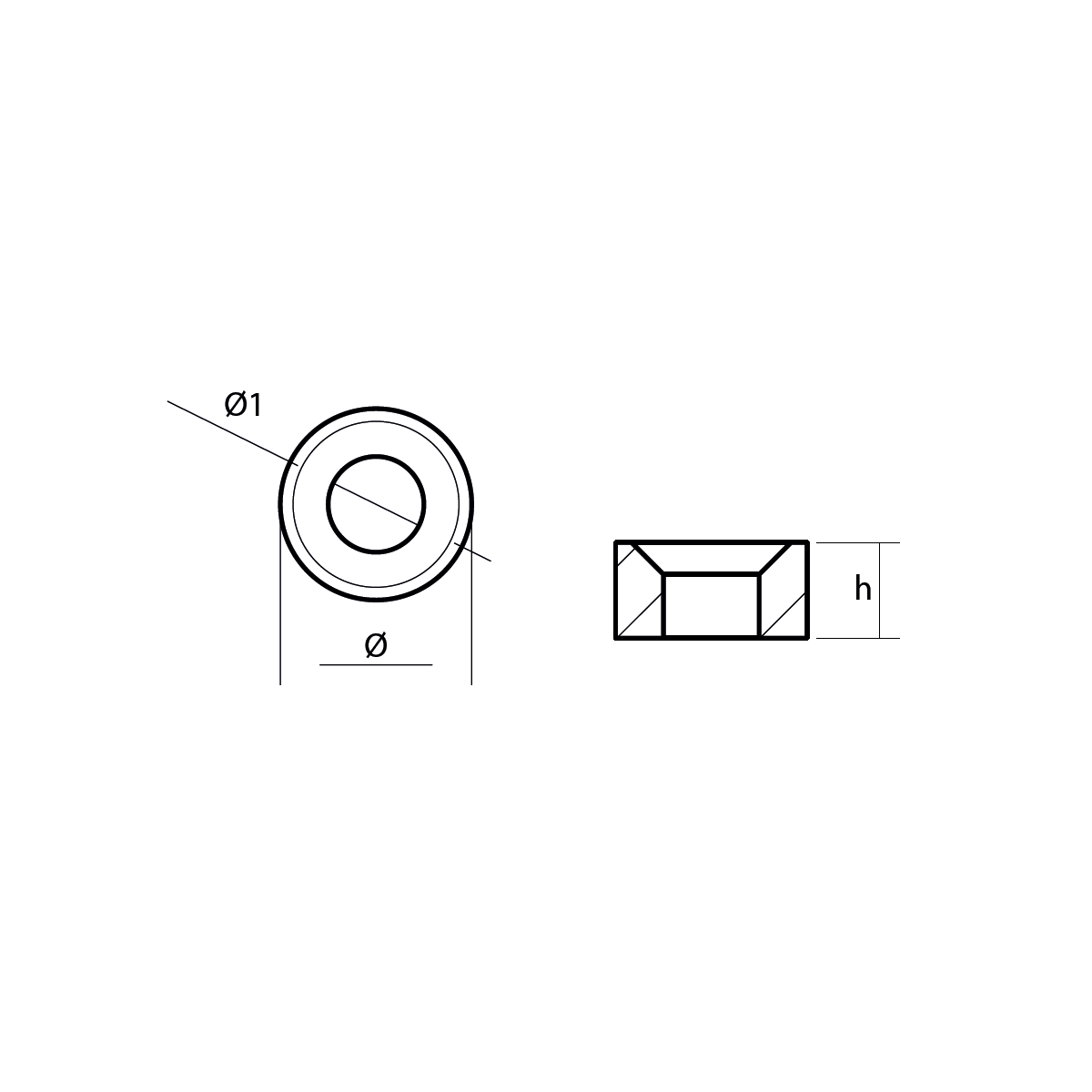 Anodo Interno a rondella in Alluminio Yamaha 150HP (Rif. 63P-11325-21-00)