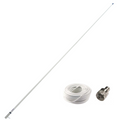 Antenna VHF Glomex rinforzata in vetroresina 240 cm 100 Watt ghiera cromata