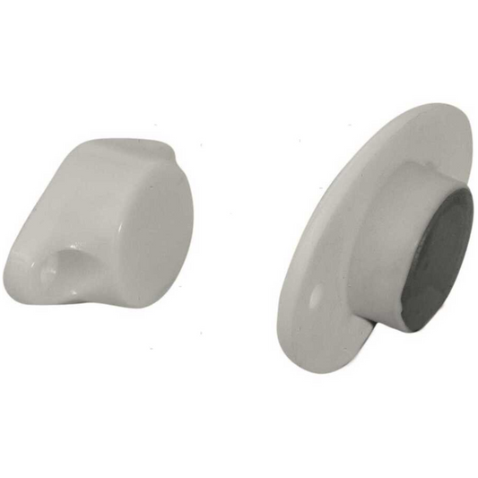 Fermaporte magnetico fisso in plastica bianca MAG-PF1