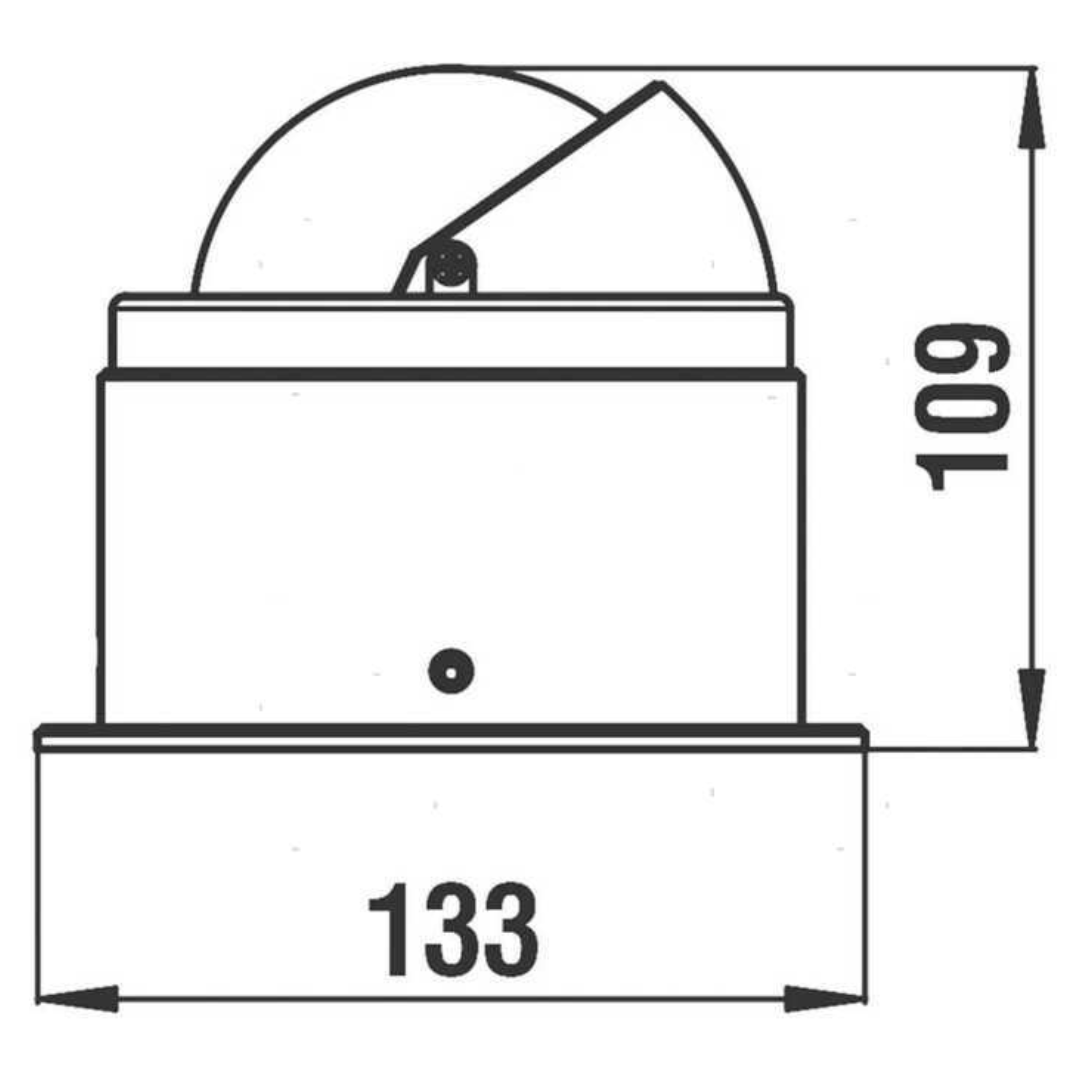 Bussola Riviera Artica BA3 nera Ø 70 mm lettura posteriore