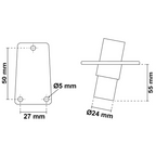 Asta Fanale a LED Retrattile "Easy LED" Bianco - 100 cm