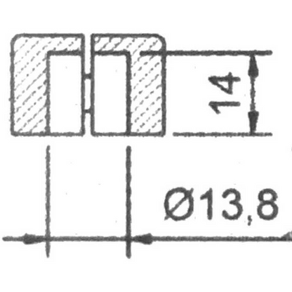 Braccio telescopico lucido tergicristalli standard con attacco J Hook