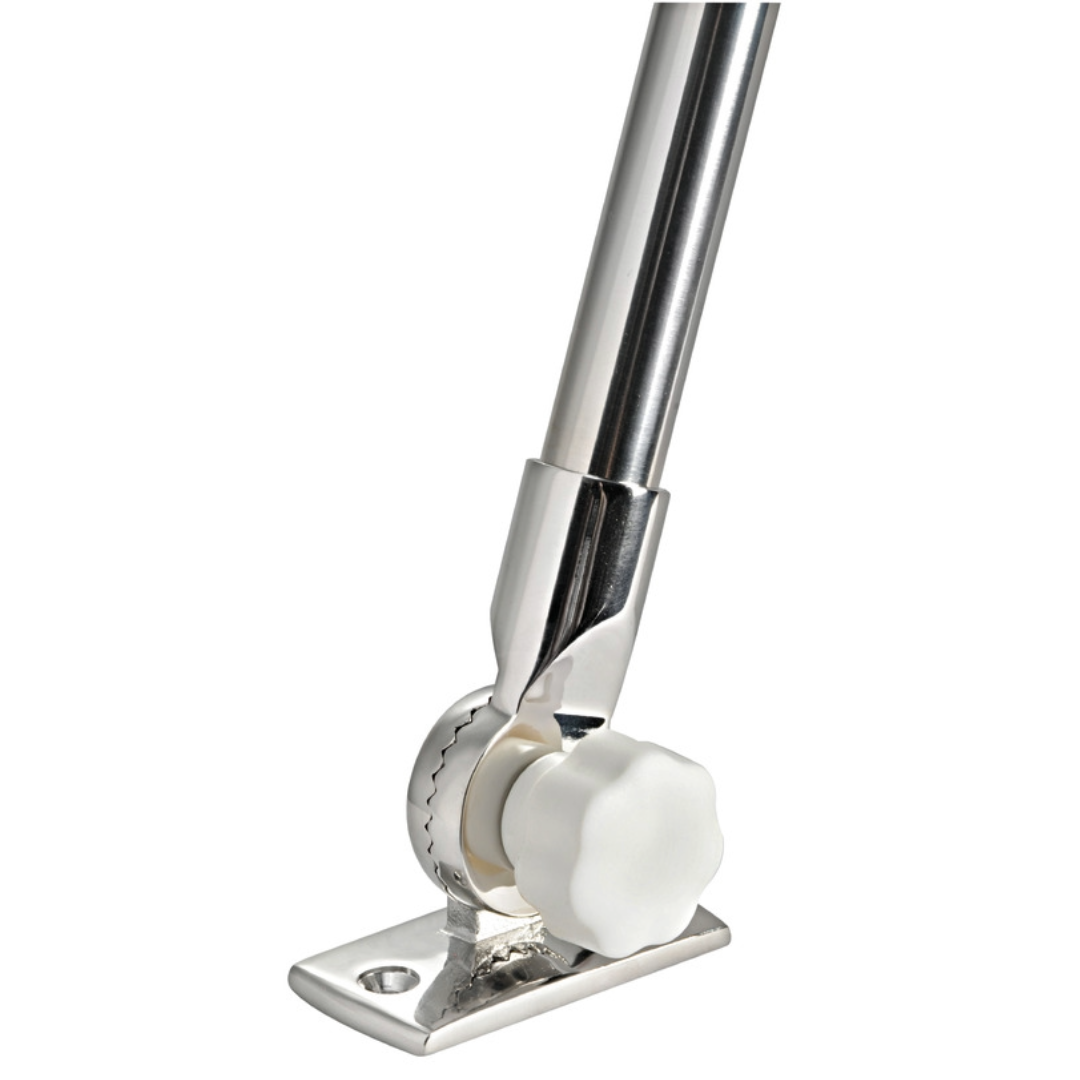 Fanale 12V 360° asta abbattibile inox 24 cm bianco