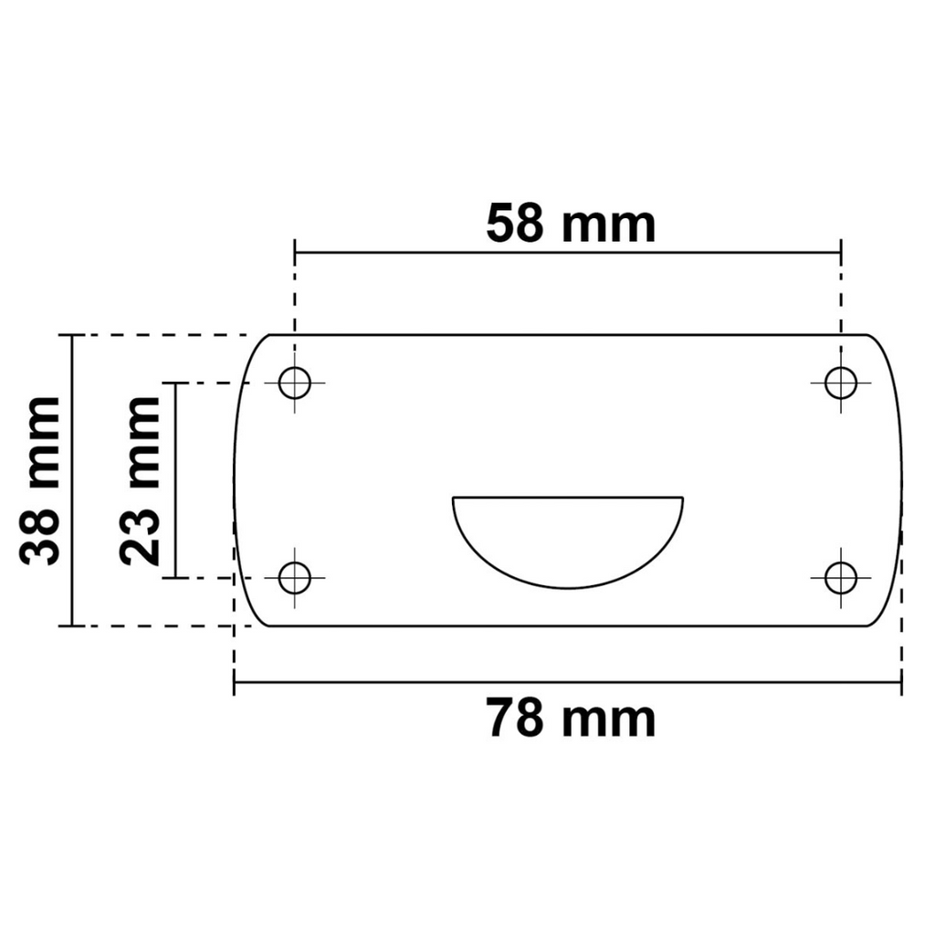 Fanale 12V 360° asta abbattibile inox 24 cm bianco