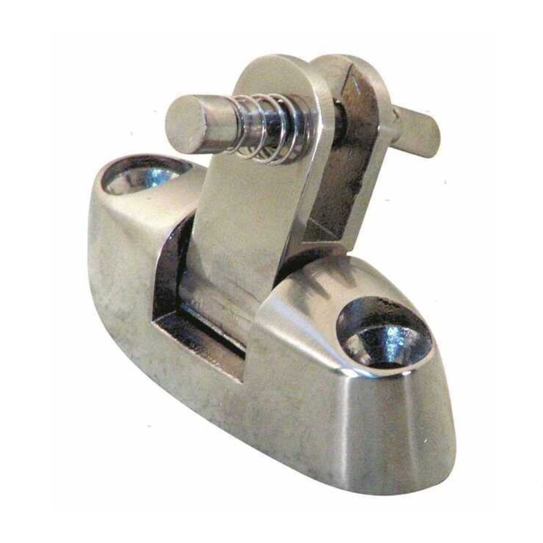 Adjustable stainless steel base with pin for awnings