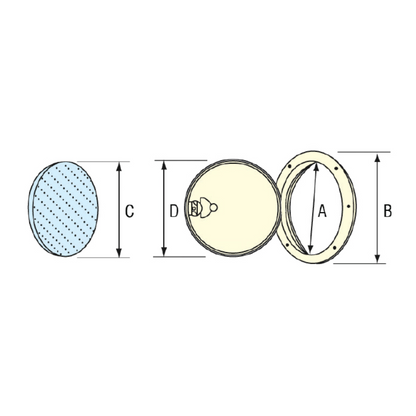 White inspection hatch internal diameter 235 mm 