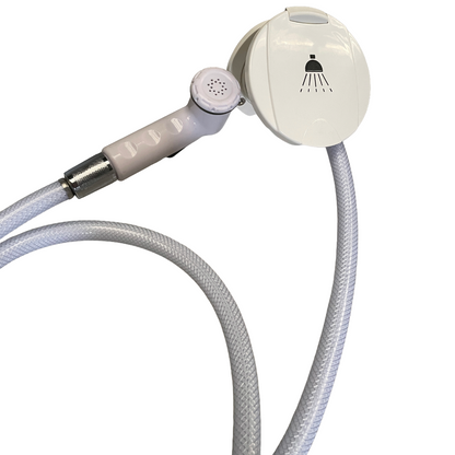 Kit contenitore doccetta con tubo 4 metri bianco