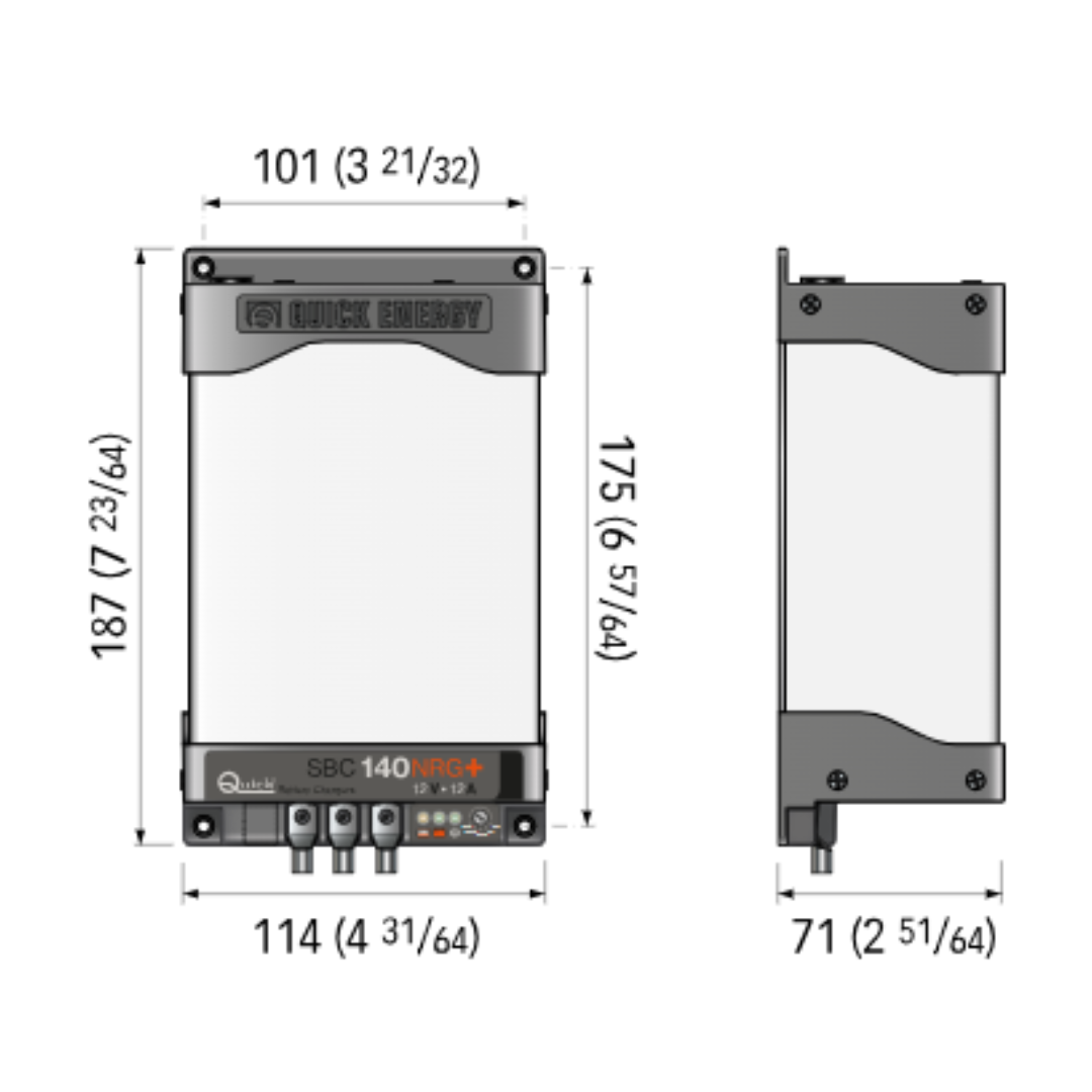 Caricabatterie Quick SBC140 NRG + FR 12 amp 12V