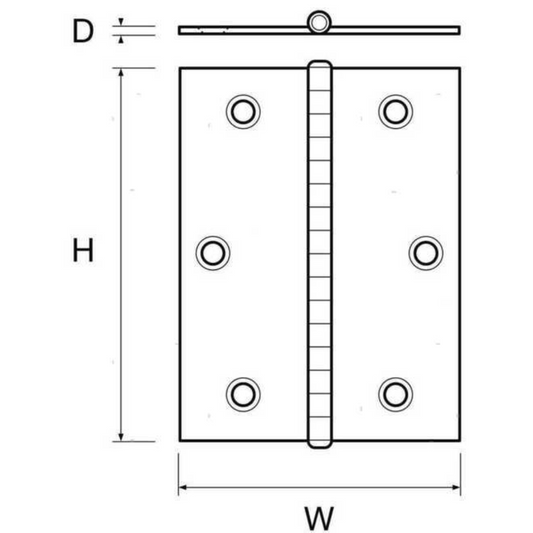 Cerniera in acciaio inox 60x80 mm