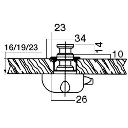 Chiusura a scrocchetto nylon antivibrante