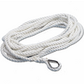 Cima da ormeggio Bianca con anello 20 cm alta tenacità
