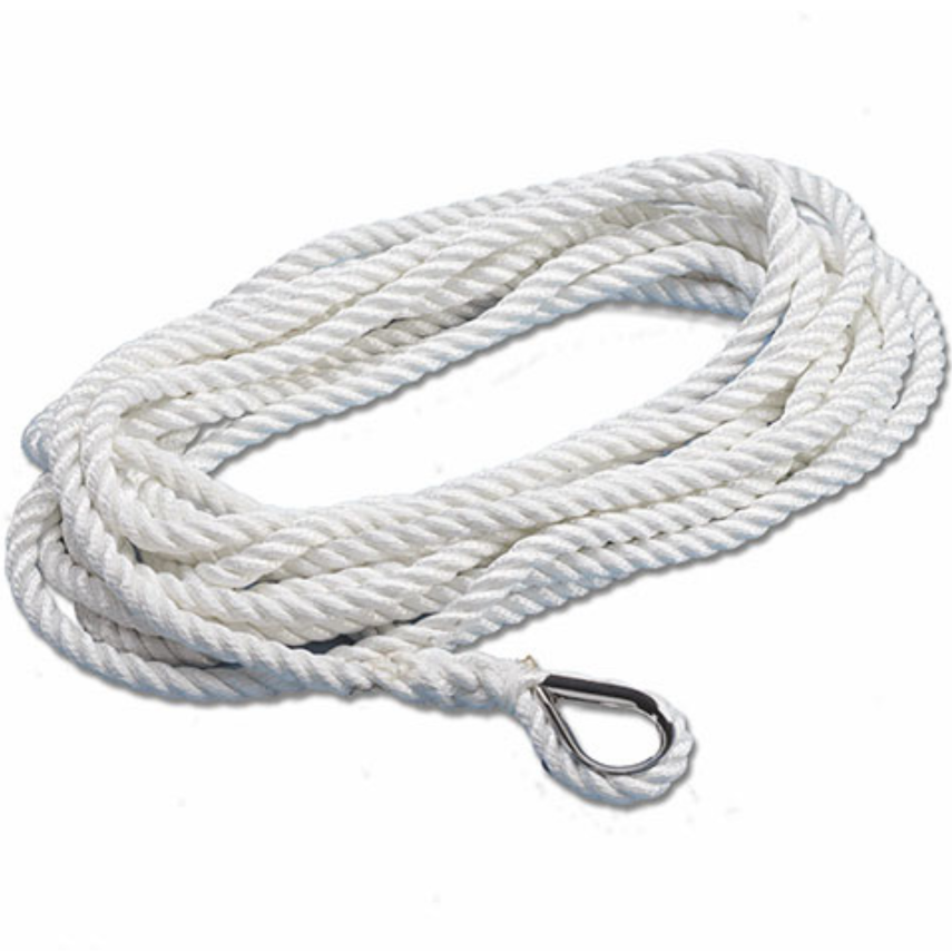 Cima da ormeggio Bianca con anello 20 cm alta tenacità
