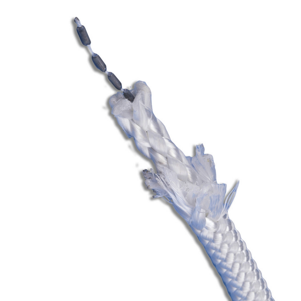 Cima a treccia piombata all'interno bianca