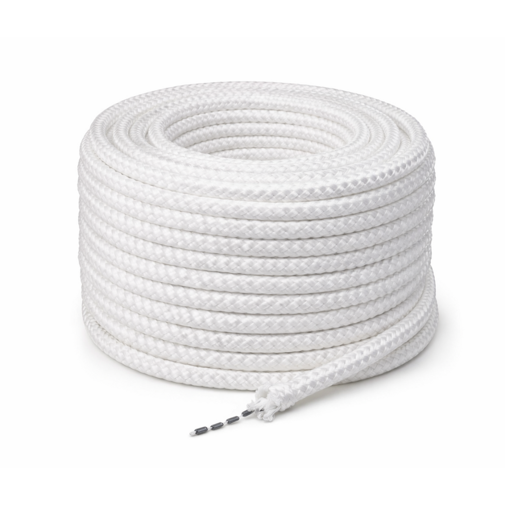 Cima a treccia piombata all'interno bianca