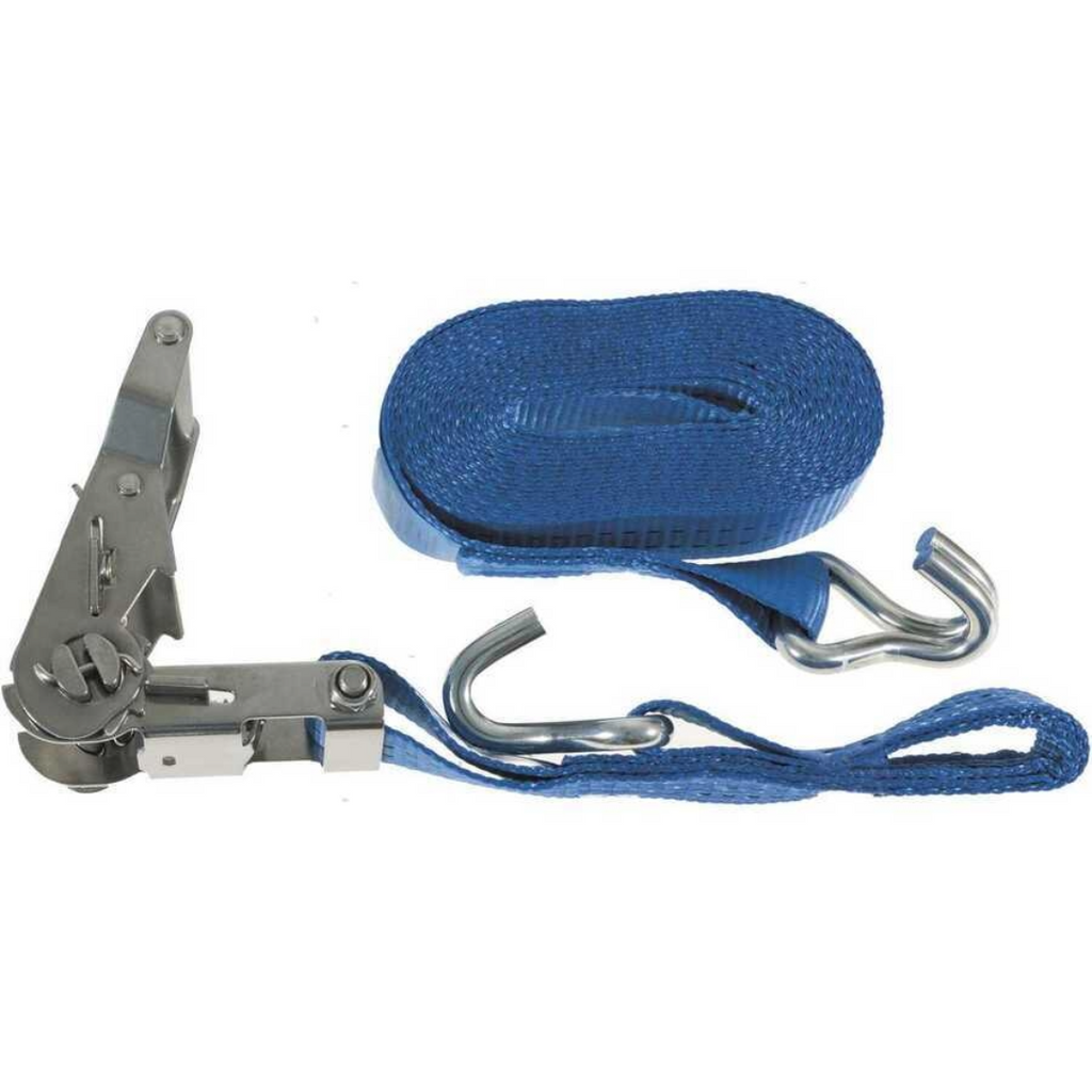 Cinghia tensionatrice regolabile blu fissaggio INOX 750 Kg