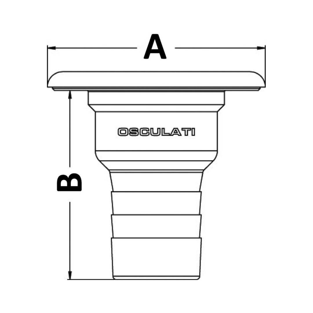Tappo imbarco carburante "Clever" in tecnopolimero e inox