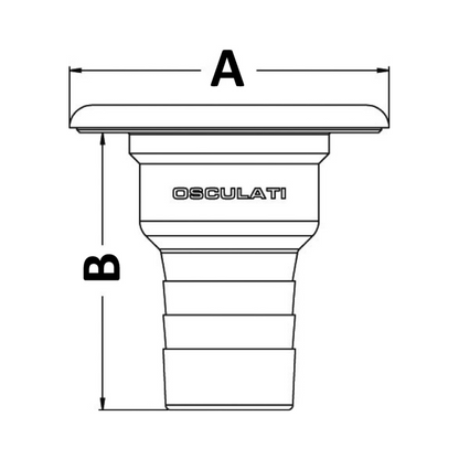 Tappo imbarco carburante "Clever" in tecnopolimero e inox