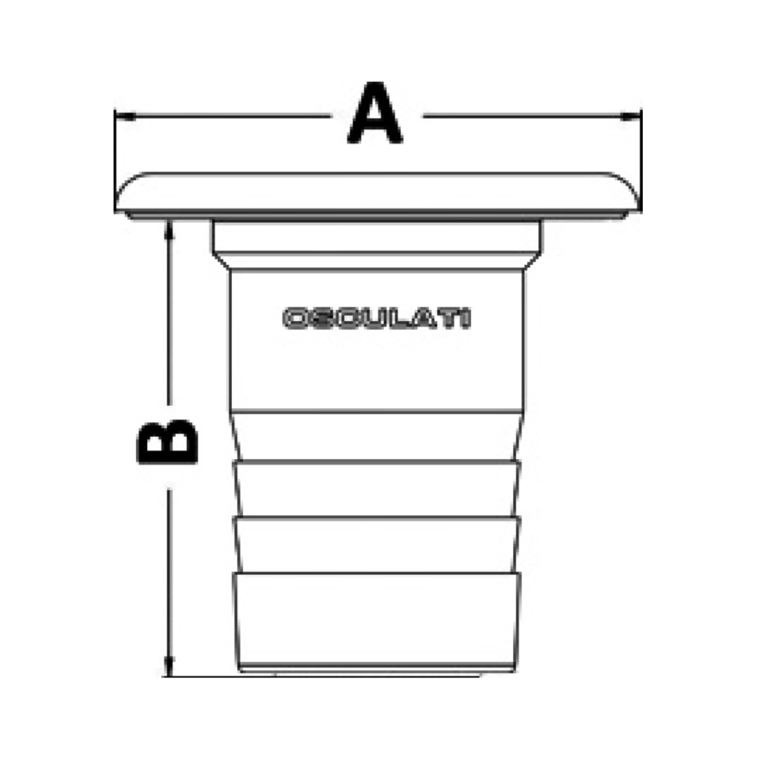 Tappo imbarco carburante "Clever" in tecnopolimero e inox