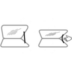 Compasso a molla inox 22 cm