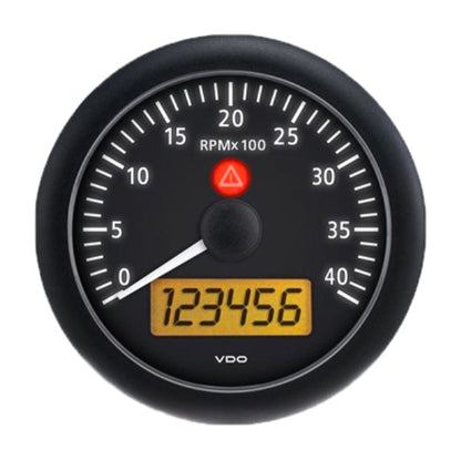 Contagiri/contaore VDO serie "black view" Ø 85 mm (Premium)